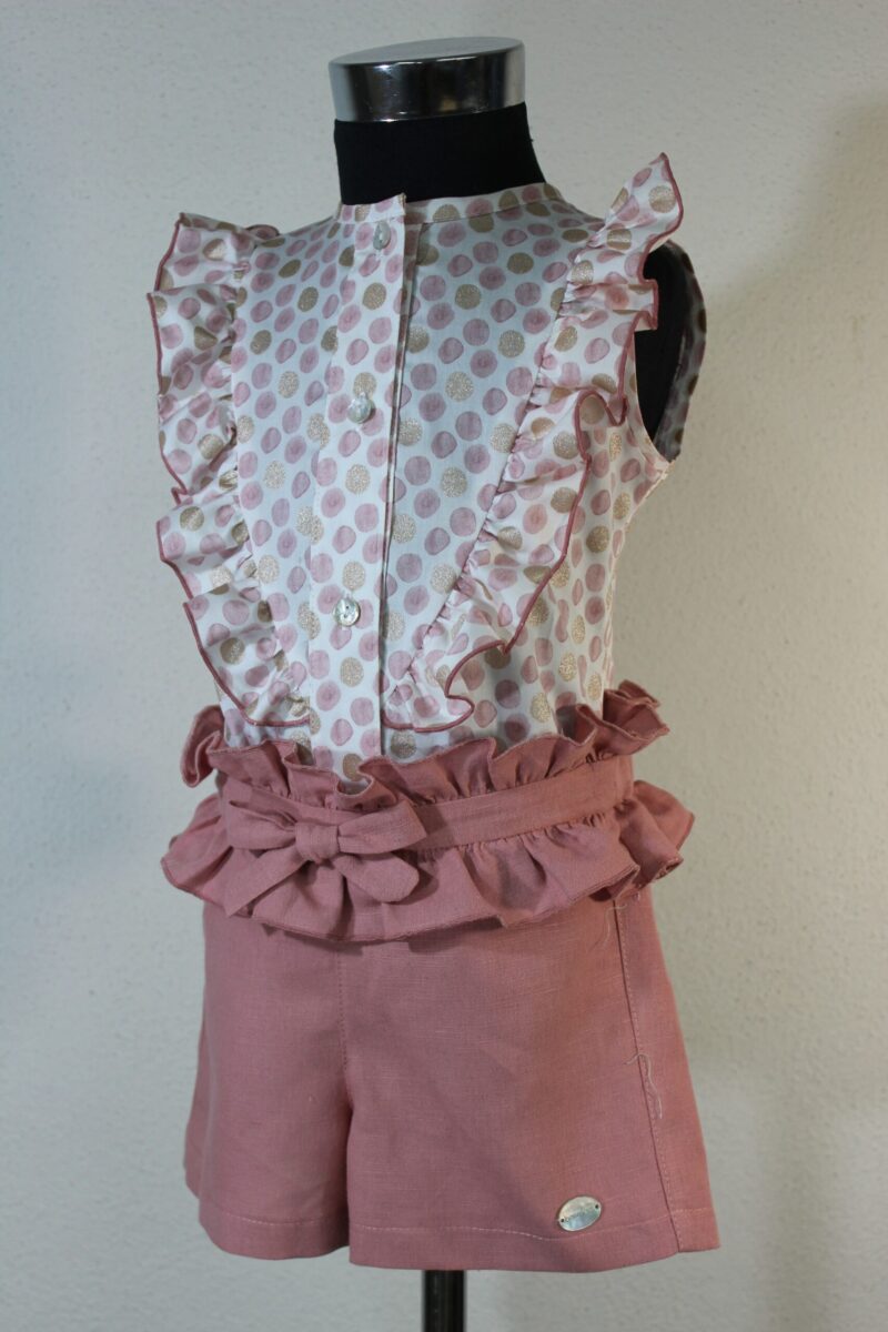 Pantalon scurt fete roz Basmarti