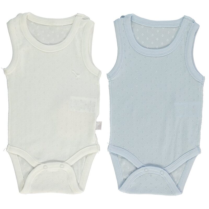Set body alb-albastru
