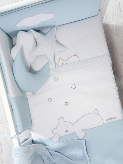 Cuvertură + Protector Dream Crib Blue