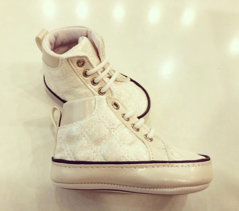 Sneakers ivory lucioși - imagine 2