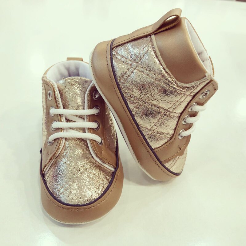 Sneakers maro lucioși - imagine 2