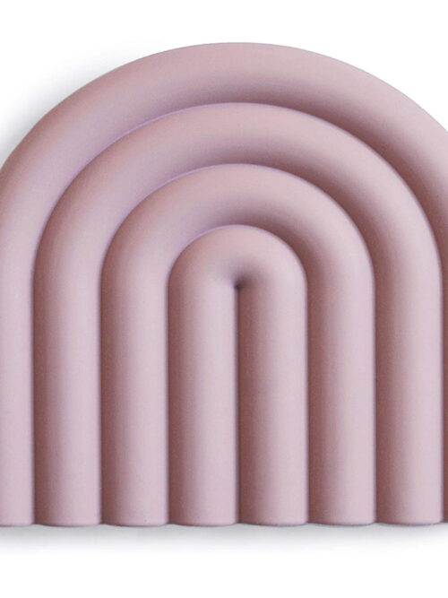 Jucarie dentiție Mushie rainbow mauve