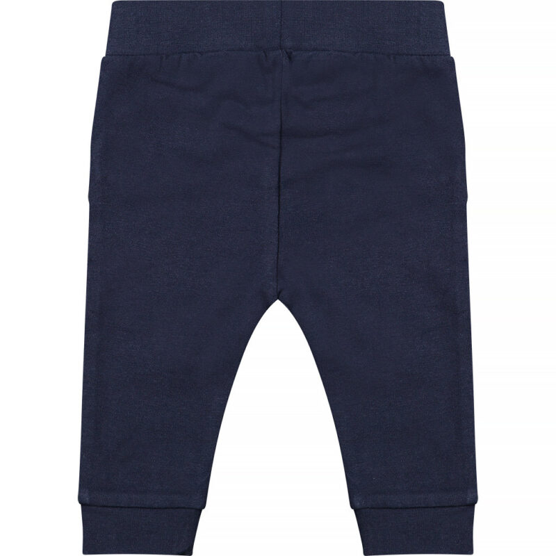 Pantaloni bleumarin fetiță din bumbac organic - imagine 2