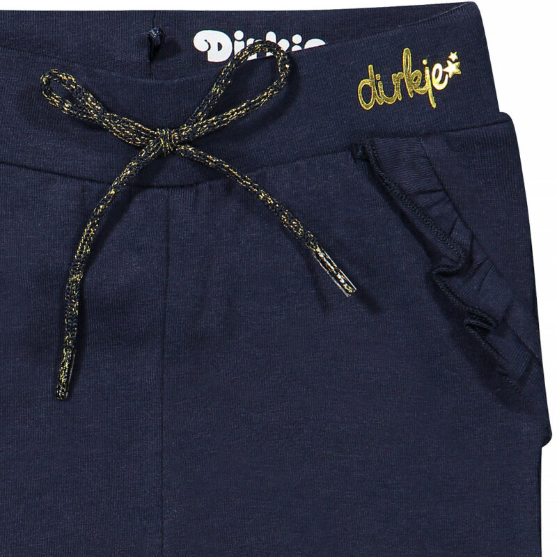 Pantaloni bleumarin fetiță din bumbac organic - imagine 3