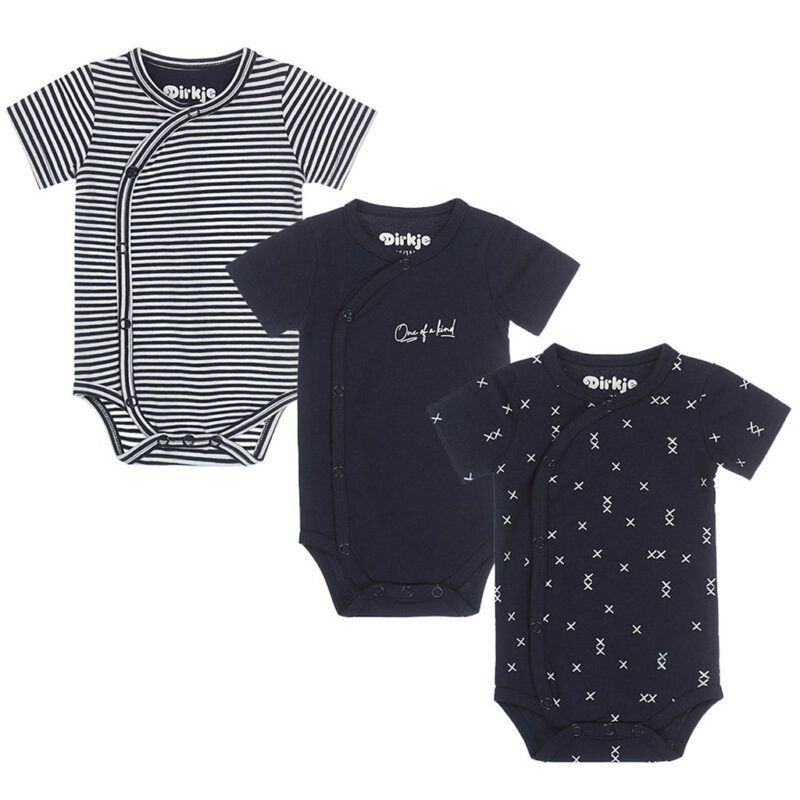 Set 3 body-uri din bumbac organic -One of a kind- - imagine 2