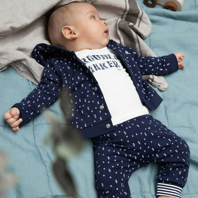 Bluza ivory din bumbac organic -Trouble maker- - imagine 2