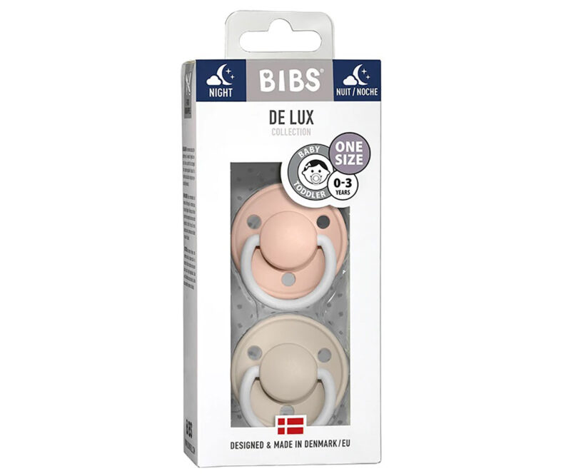 Set 2 suzete BIBS de LUX night blush-vanilla - imagine 3