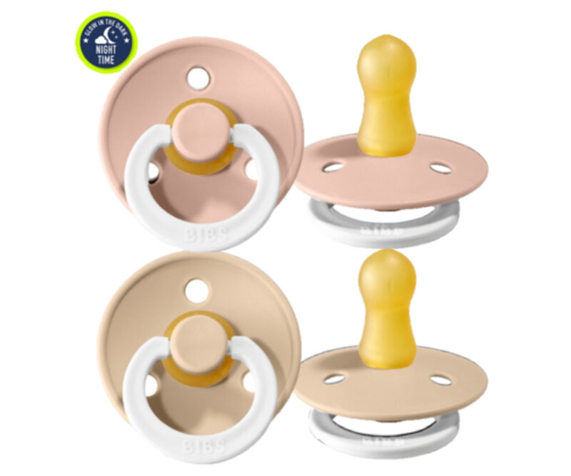 Set 2 suzete BIBS de noapte blush-vanilla - imagine 2