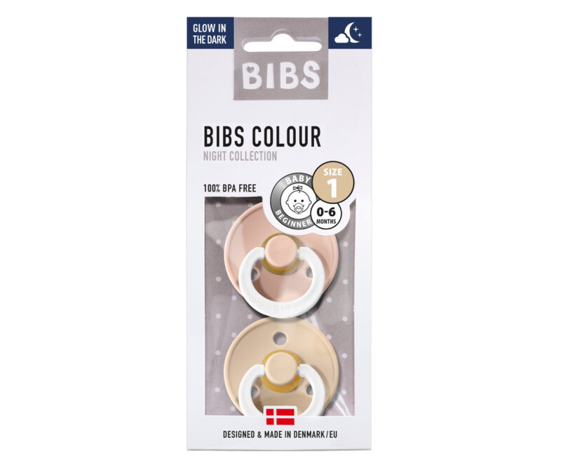 Set 2 suzete BIBS de noapte blush-vanilla - imagine 3