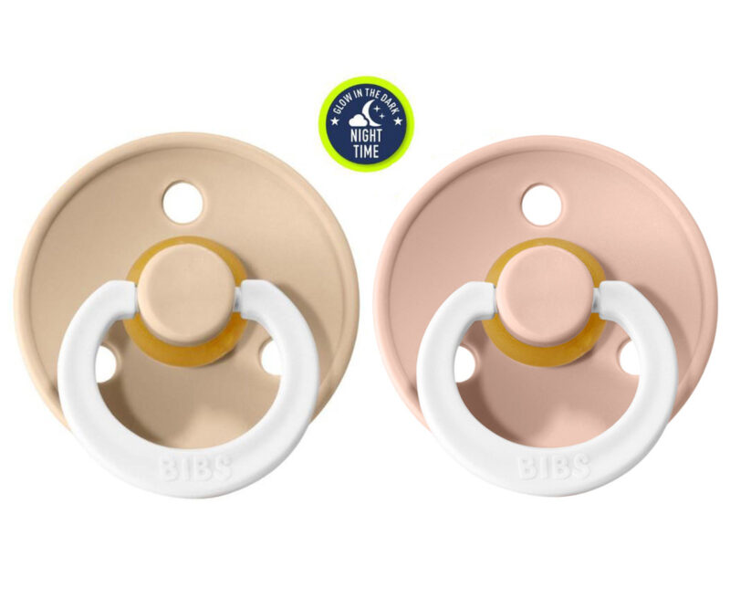 Set 2 suzete BIBS de noapte blush-vanilla