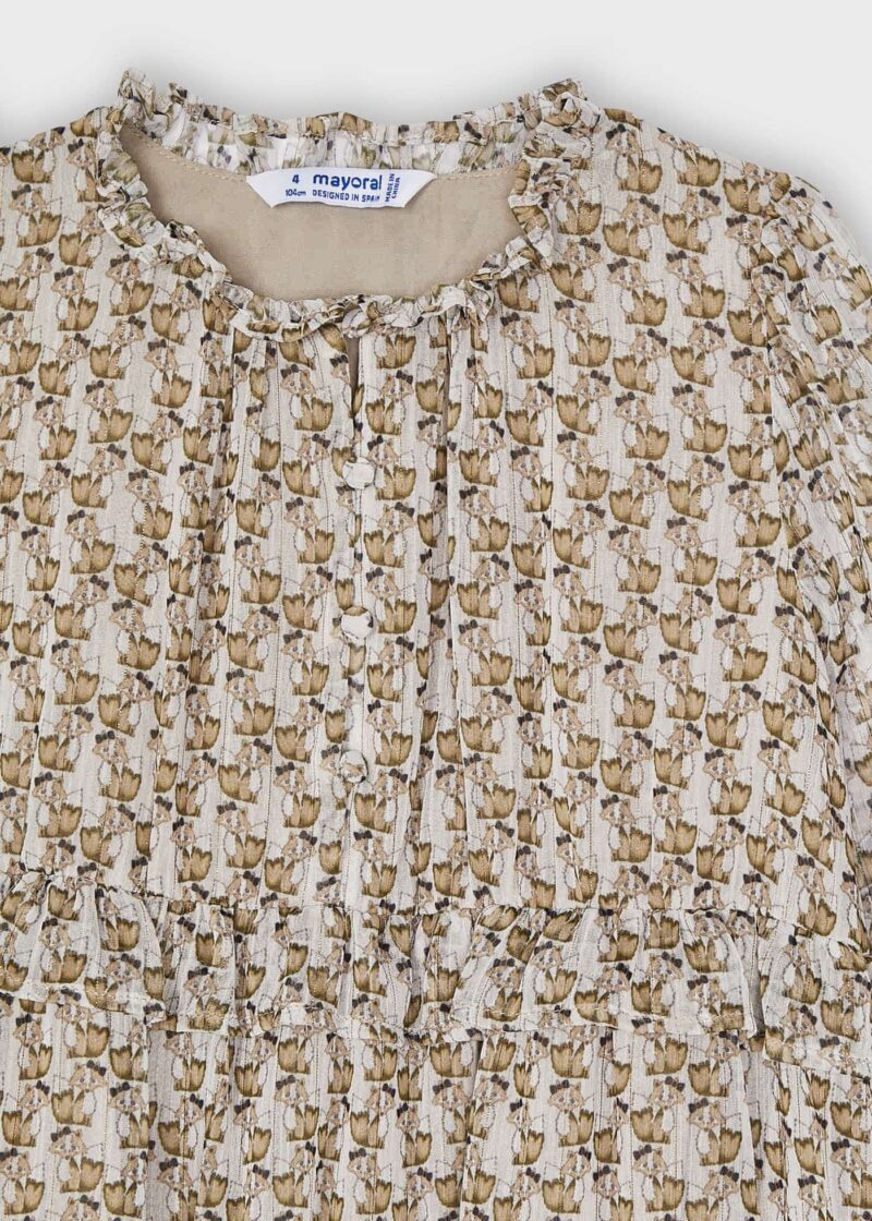 Rochie almendra imprimeu vulpe Mayoral - imagine 4