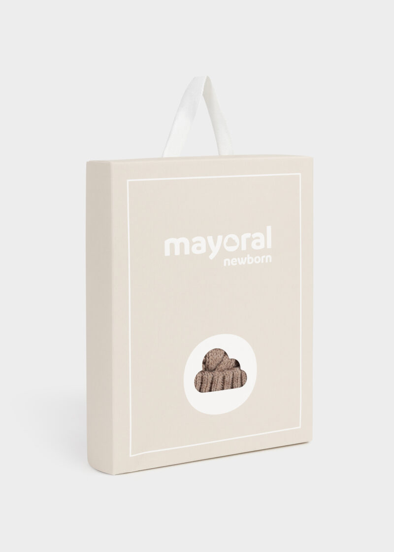 Set căciulă și mănuși maro nou-născut băiat Mayoral - imagine 3