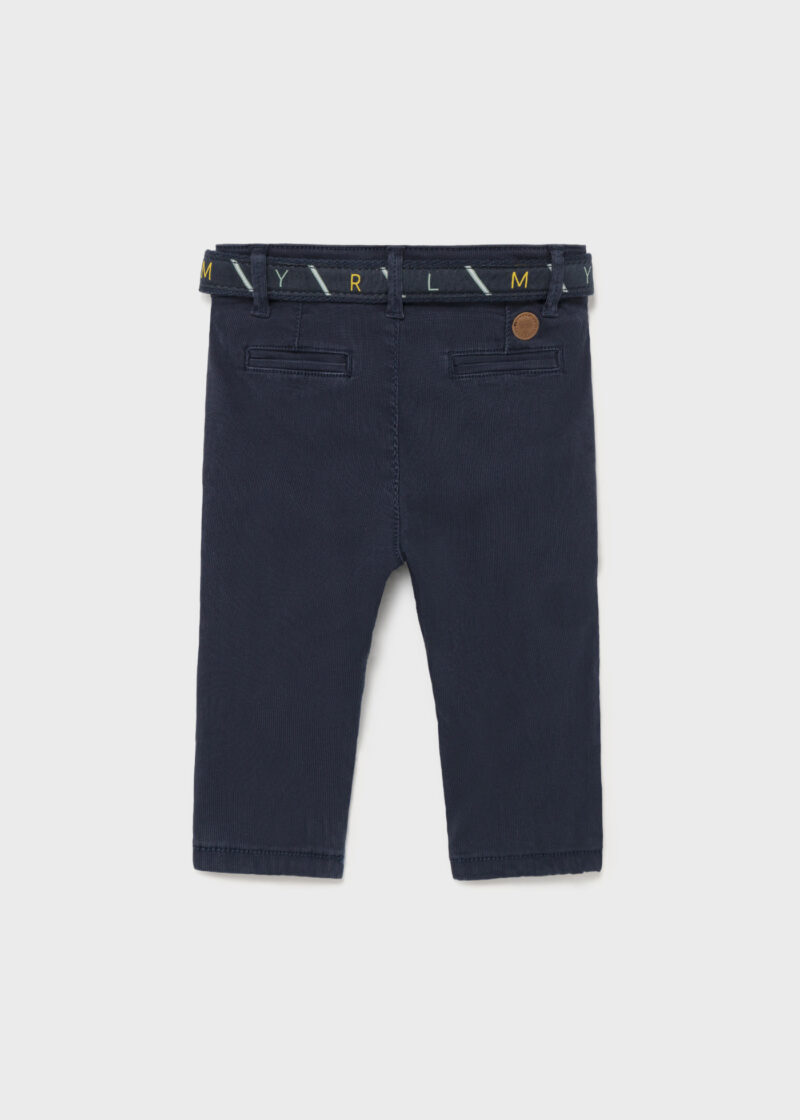 Pantaloni lungi azul cu centură bebe băiat Mayoral - imagine 3
