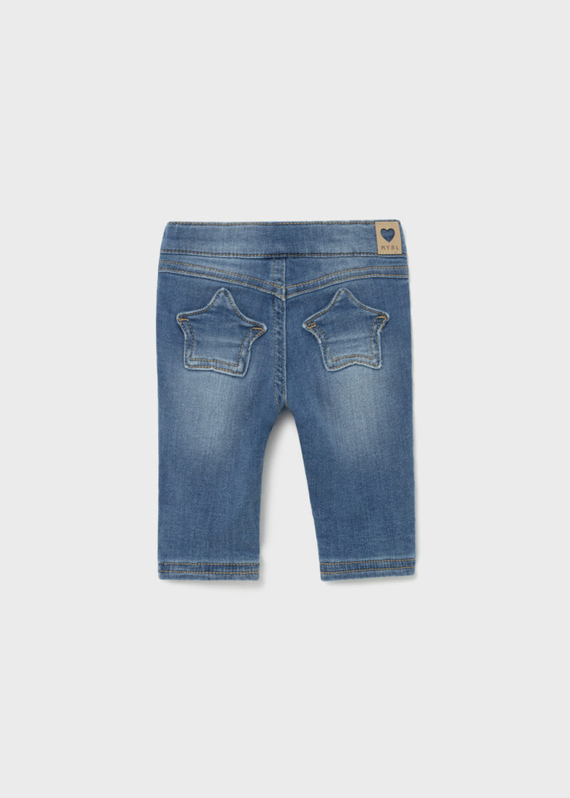 Pantaloni lungi din denim nou-născut fată Mayoral - imagine 2