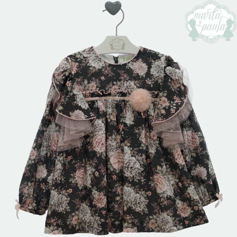 Rochie fetițe rosa negro PATTI