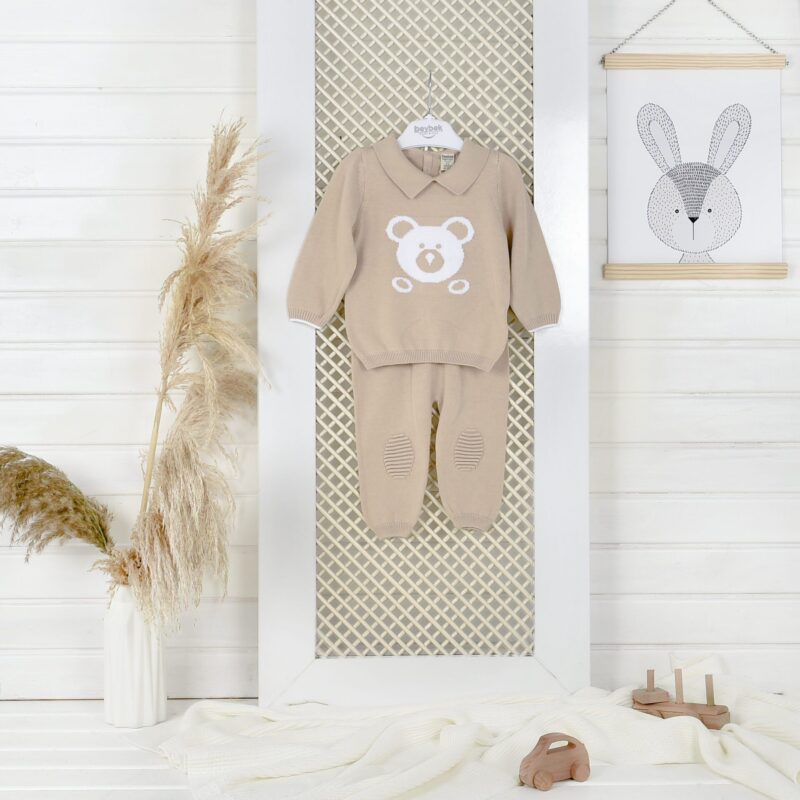 Compleu din tricot Bear bej