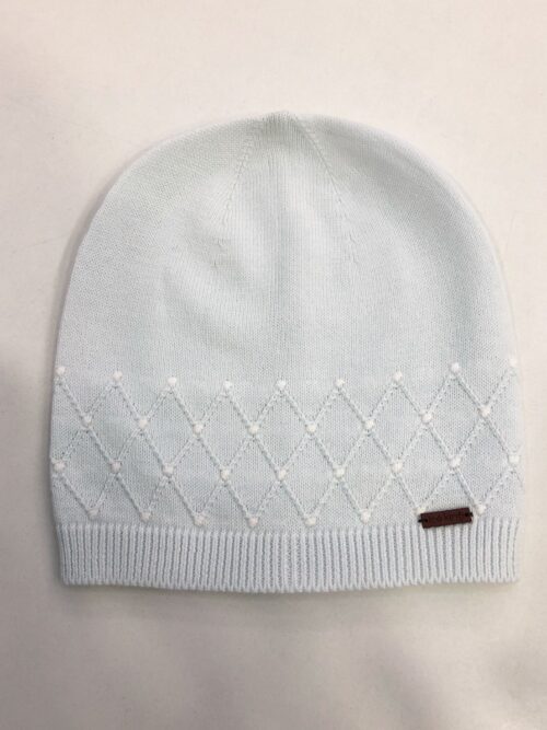 Căciulă albastră din tricot fin