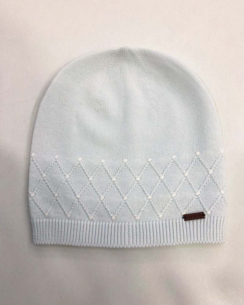 Căciulă albastră din tricot fin