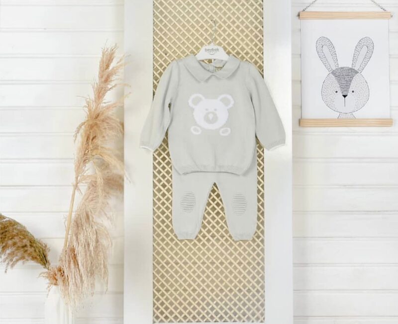 Compleu din tricot Bear, gri