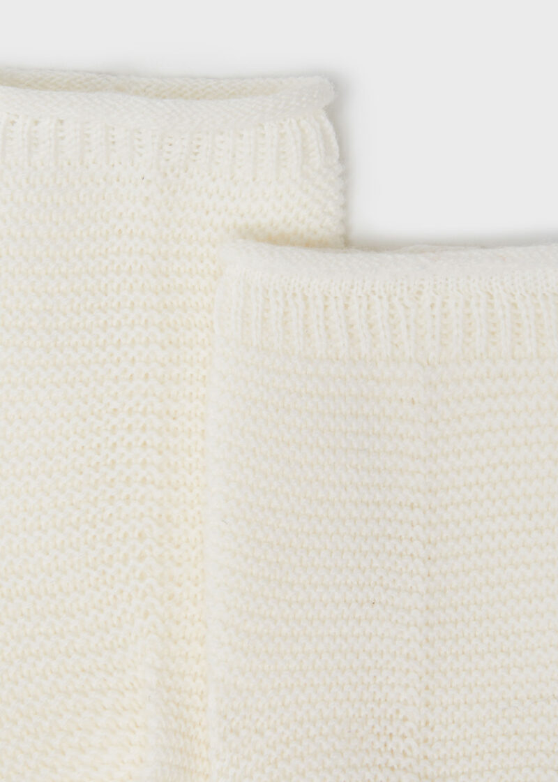 Cardigan lung și șosete ivory din tricot ECOFRIENDS new born fetițe Mayoral - imagine 6