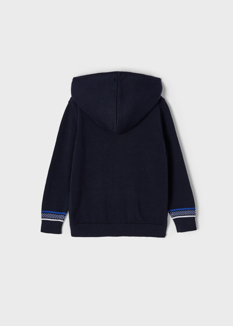 Jachetă marino din tricot ECOFRIENDS cu glugă băiat Mayoral - imagine 3