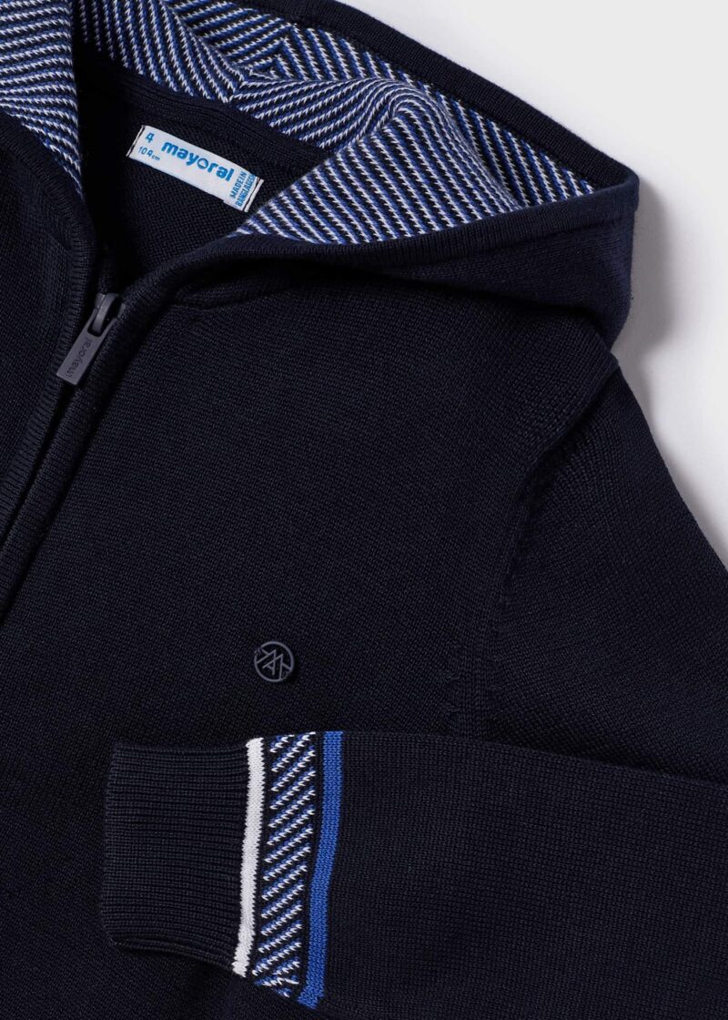 Jachetă marino din tricot ECOFRIENDS cu glugă băiat Mayoral - imagine 4