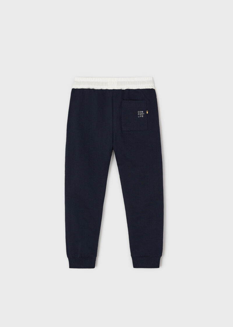 Pantaloni lungi marino de pluș băiat Mayoral - imagine 3