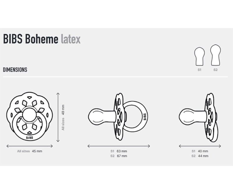 Set 2 suzete BIBS BOHEME sage-cloud - imagine 2