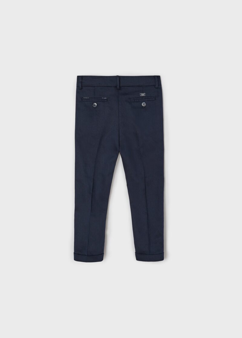 Pantaloni marino lungi chino din in băiat Mayoral - imagine 3