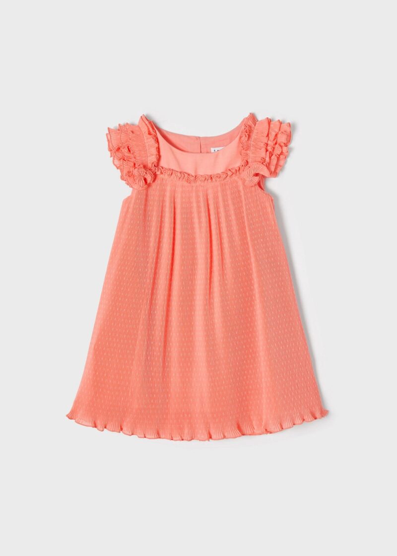 Rochie flamingo plisată fetiță Mayoral - imagine 2
