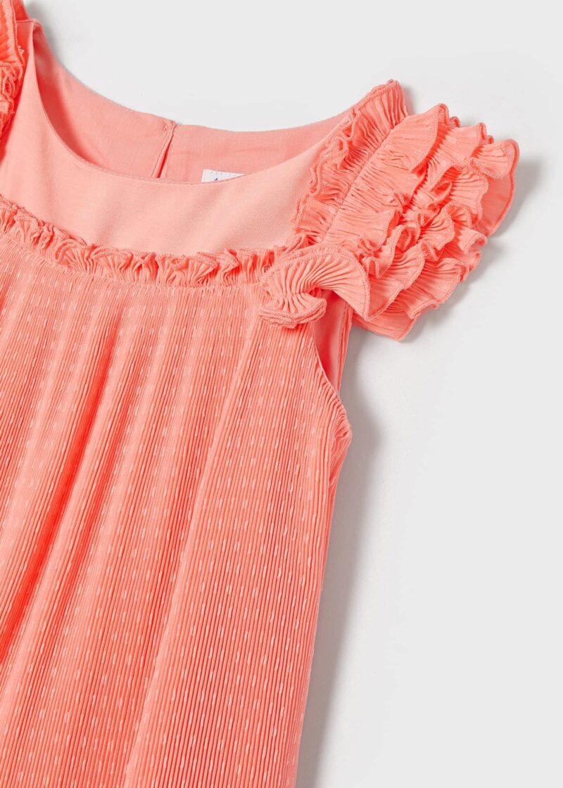 Rochie flamingo plisată fetiță Mayoral - imagine 4