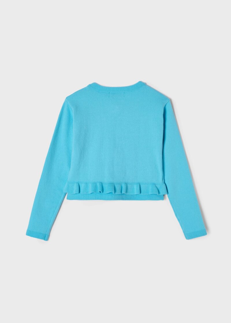 Cardigan tricot turcoaz ECOFRIENDS fetiță Mayoral - imagine 3