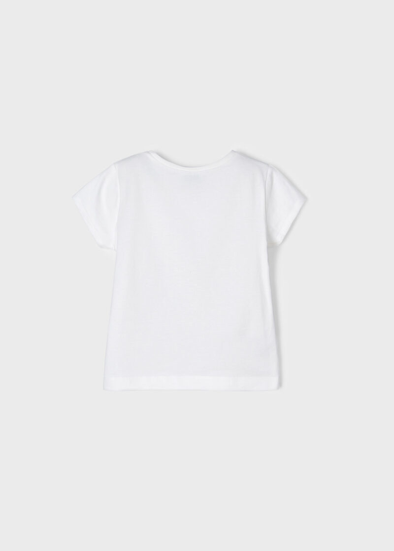 Tricou ivory mânecă scurtă ECOFRIENDS ananas fetiță Mayoral - imagine 3