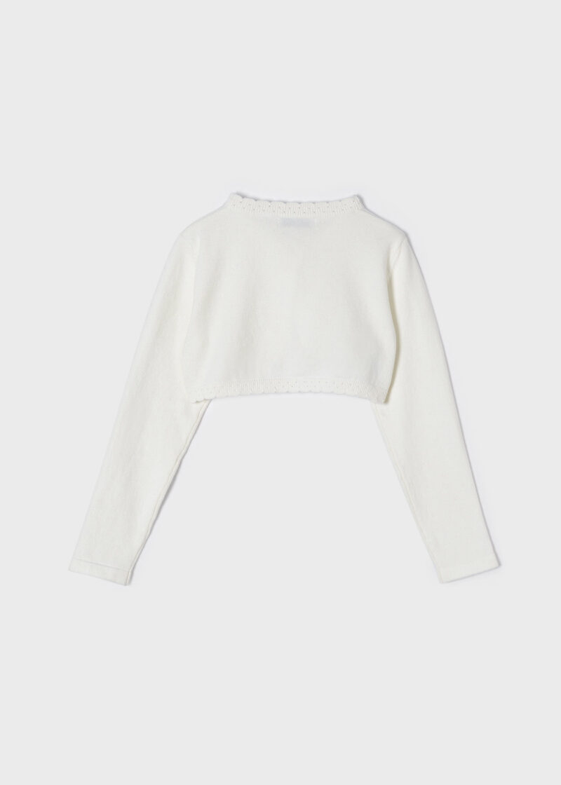 Cardigan ECOFRIENDS tricot ivory fetiță Mayoral - imagine 4