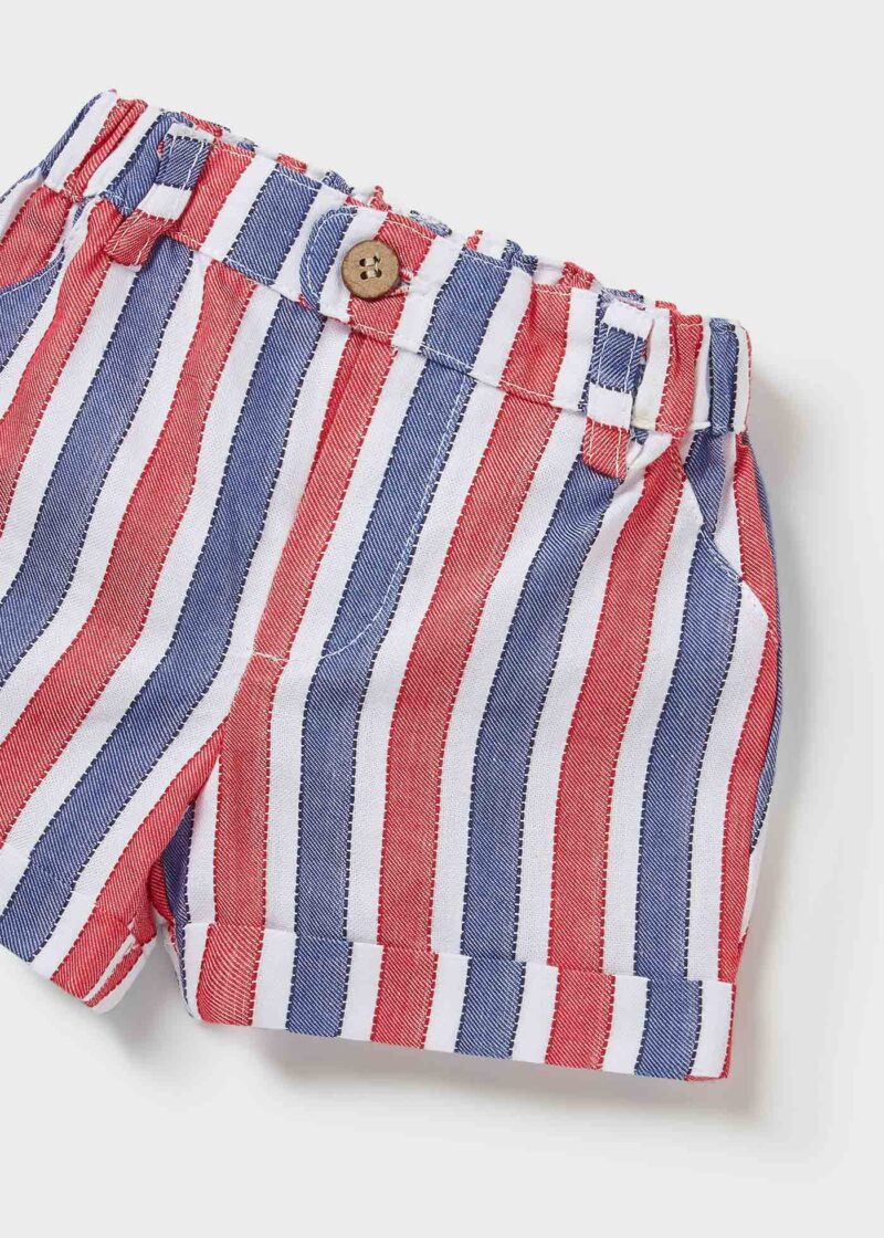 Set pantaloni scurți dungi royal nou-născut băiat Mayoral - imagine 5