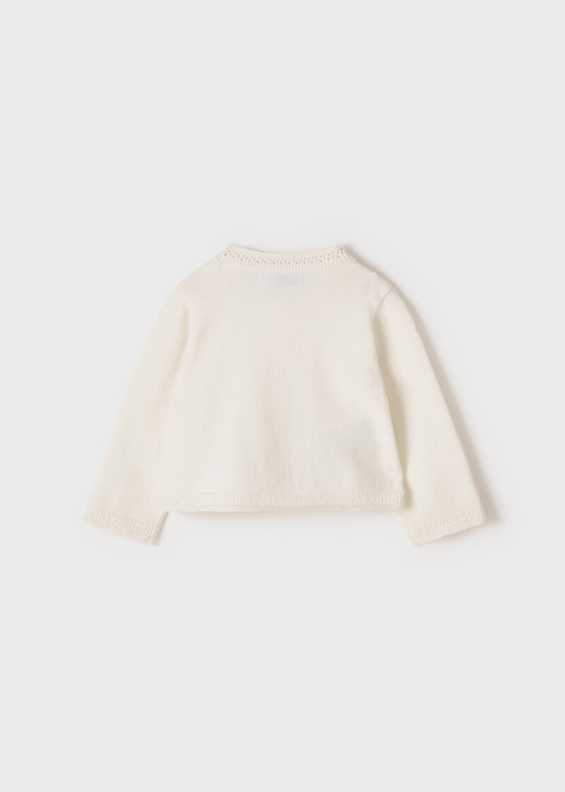 Cardigan crudo din tricot basic ECOFRIENDS bebe fetiță Mayoral - imagine 2