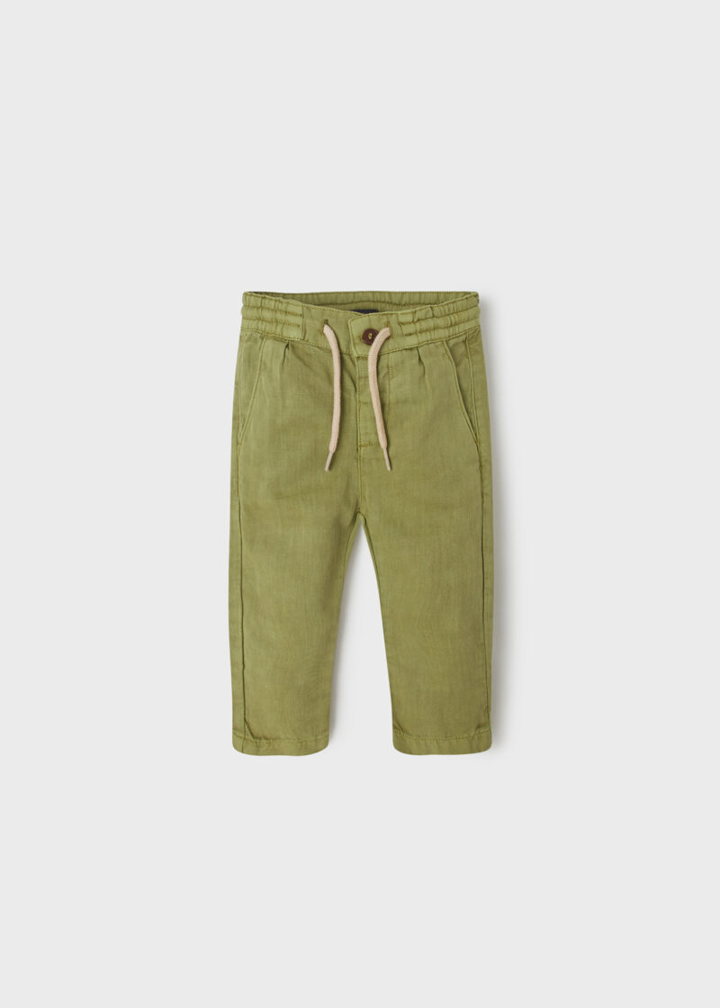 Pantaloni lungi chino verde pal bebe băiat Mayoral - imagine 2