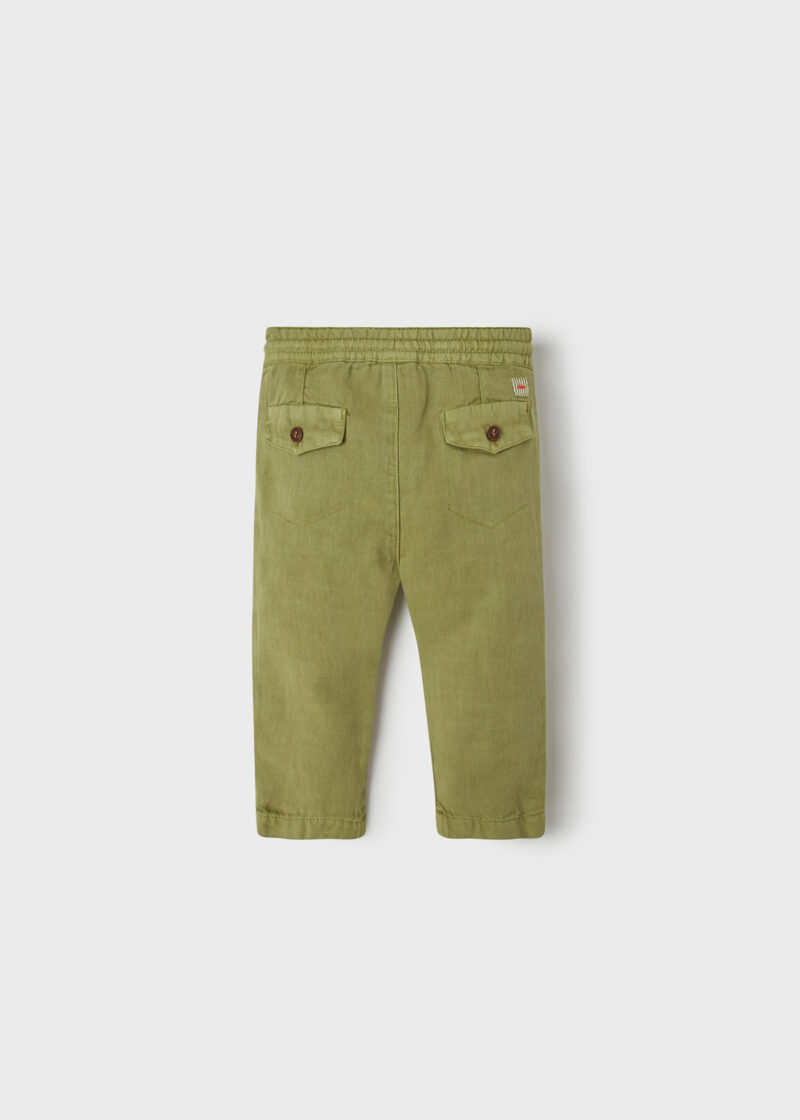 Pantaloni lungi chino verde pal bebe băiat Mayoral - imagine 3