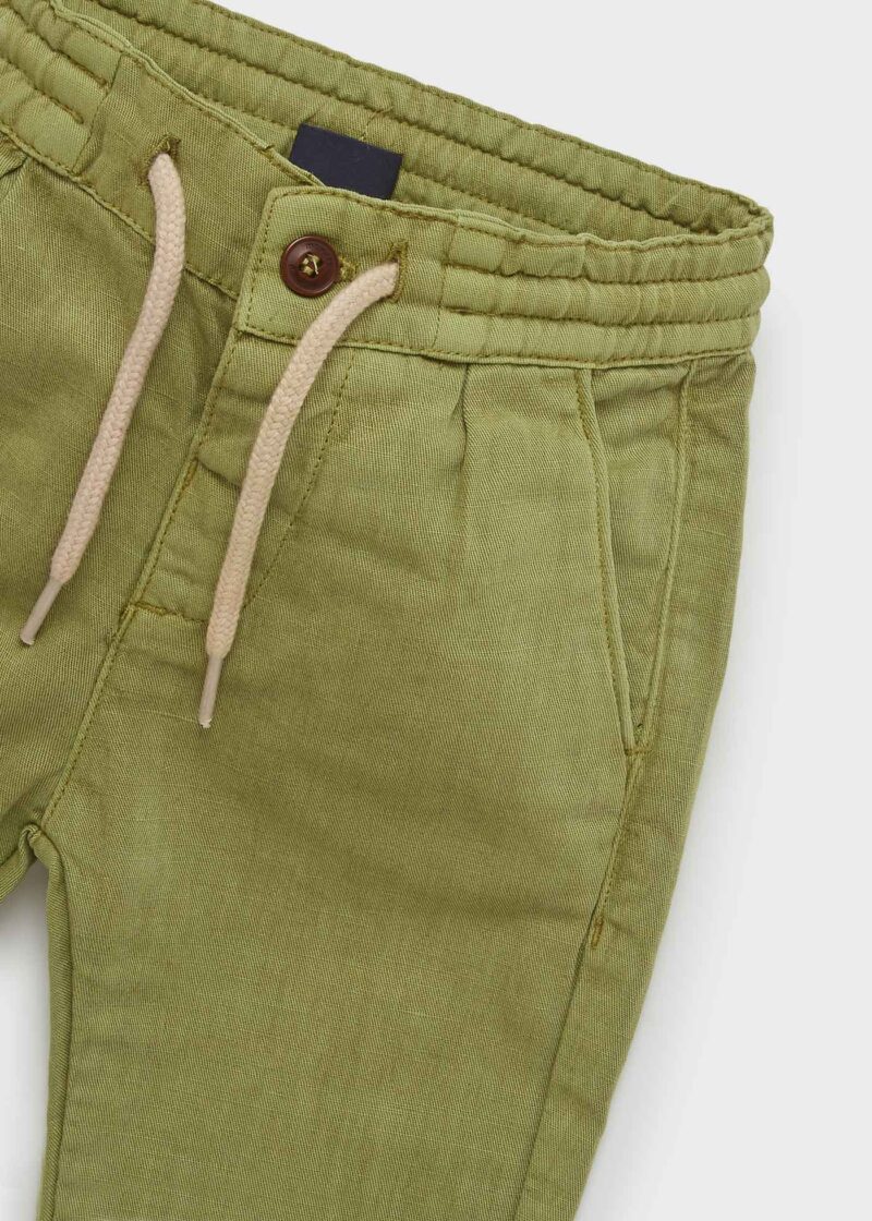 Pantaloni lungi chino verde pal bebe băiat Mayoral - imagine 4