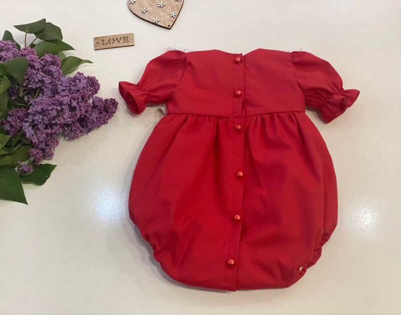 Salopeta Red Love Little Rose - imagine 2