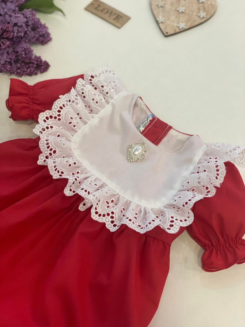 Salopeta Red Love Little Rose - imagine 3