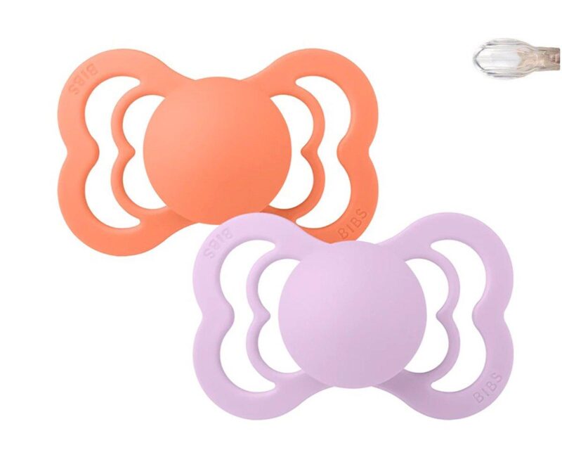 Set 2 suzete Bibs Supreme papaya-violet sky