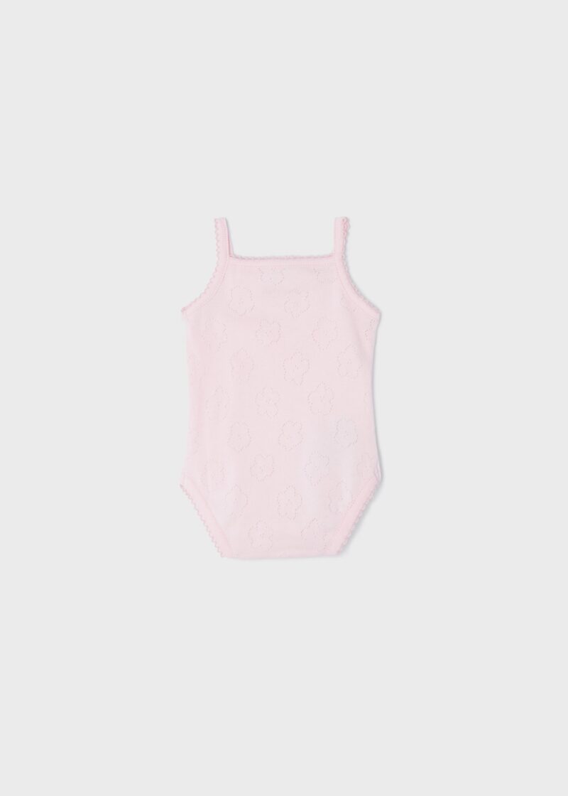 Body roz cu bretele ECOFRIENDS new born fetițe Mayoral - imagine 3