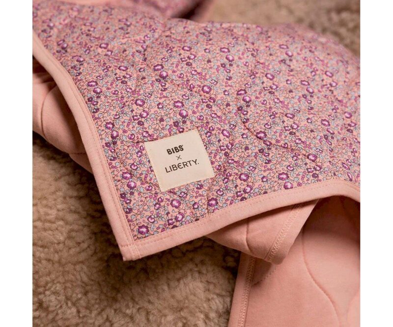 Paturica matlasata din bumbac organic,Bibs Liberty Blush - imagine 2