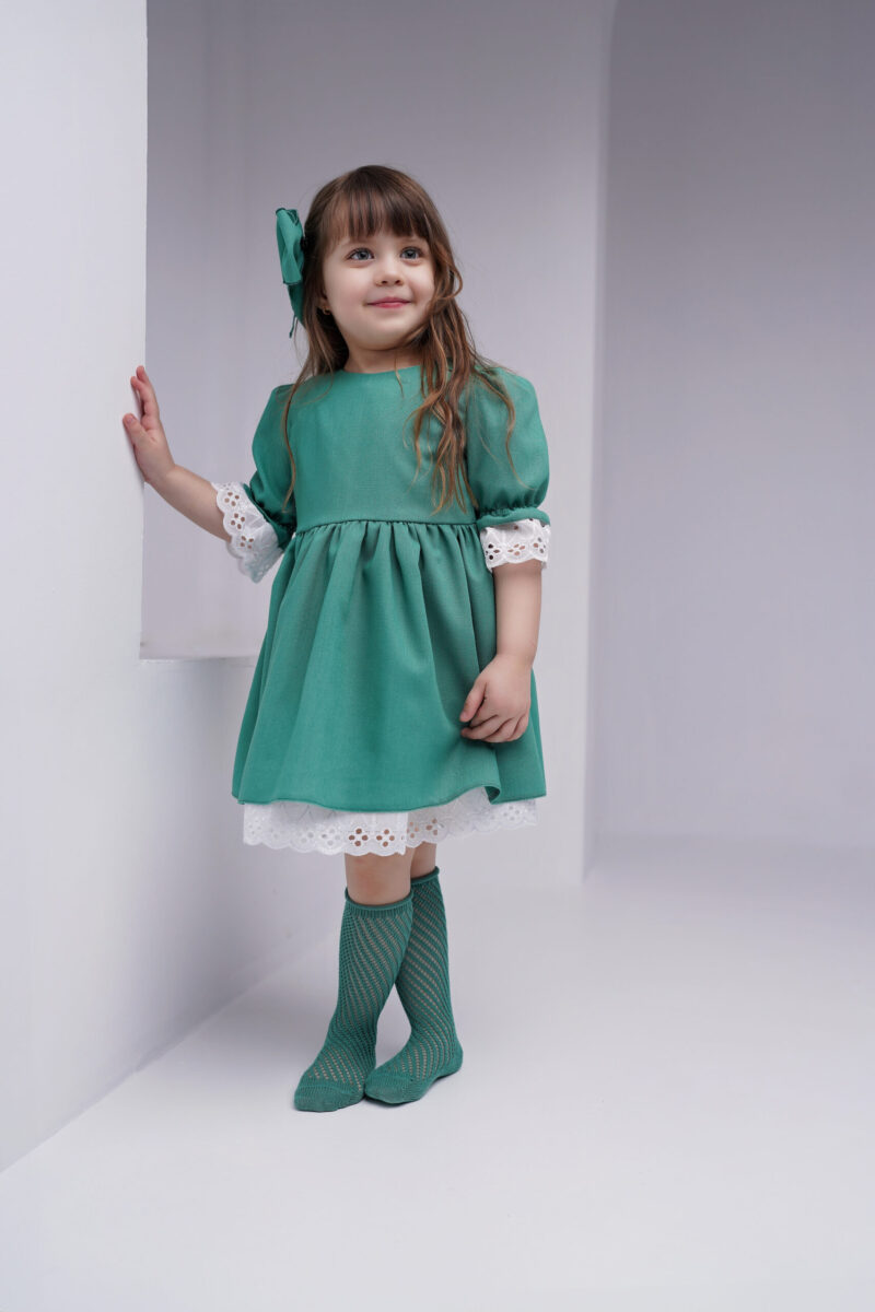 Rochie Linen Verde,Little Rose