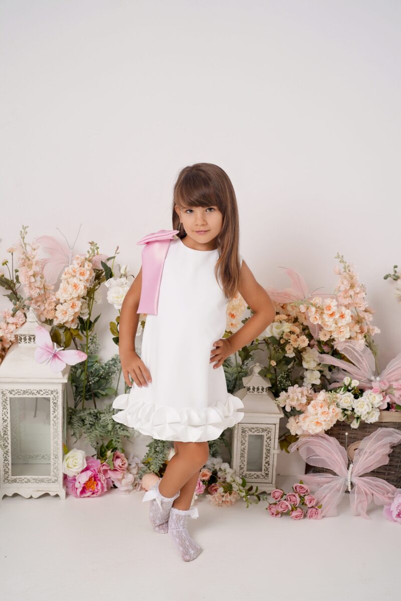 Rochiță Lilith White Pink, Little Rose - imagine 3