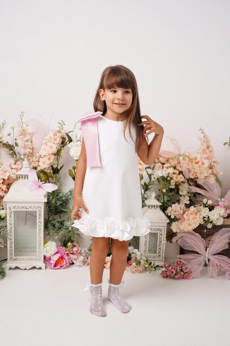 Rochiță Lilith White Pink, Little Rose