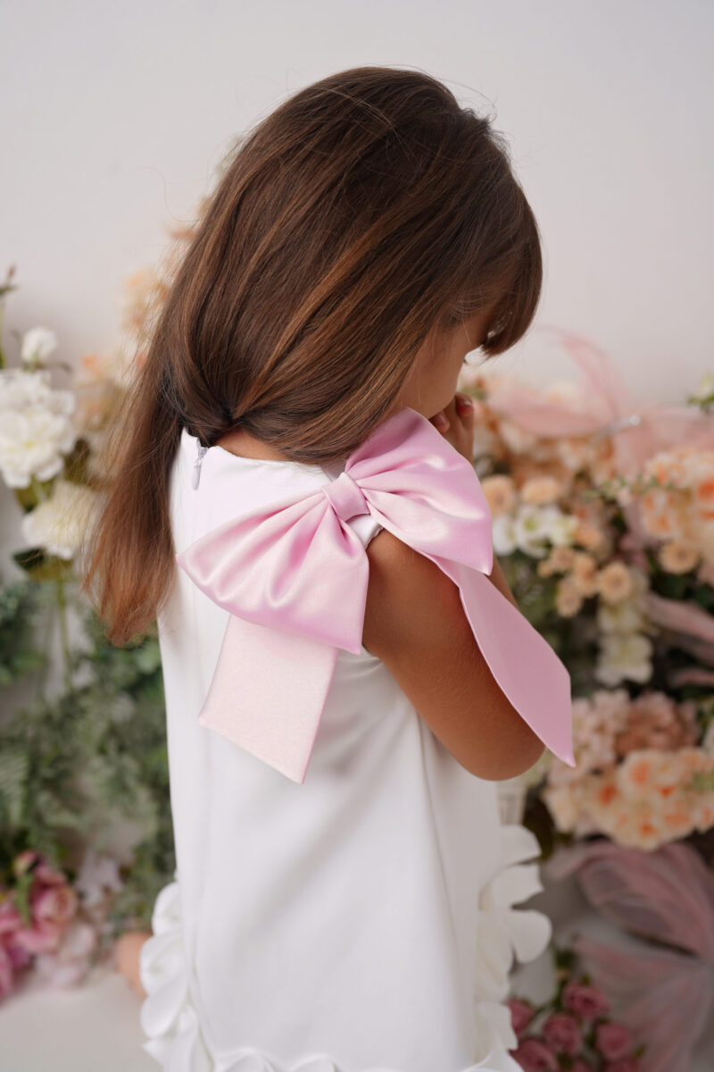 Rochiță Lilith White Pink, Little Rose - imagine 2