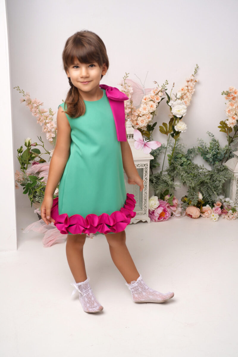 Rochita Lilith Green-Fucsia, Little Rose - imagine 3