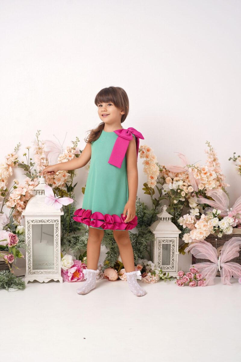 Rochita Lilith Green-Fucsia, Little Rose - imagine 2